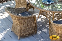 &quot;Эспрессо-150 R&quot; обеденная группа плетеная, цвет соломенный