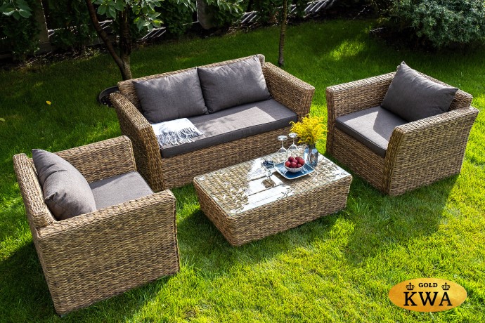 "Капучино" кресло из искусственного ротанга (гиацинт), цвет соломенный