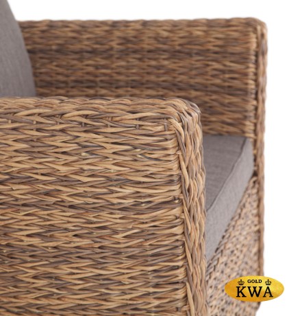 "Капучино" кресло из искусственного ротанга (гиацинт), цвет соломенный