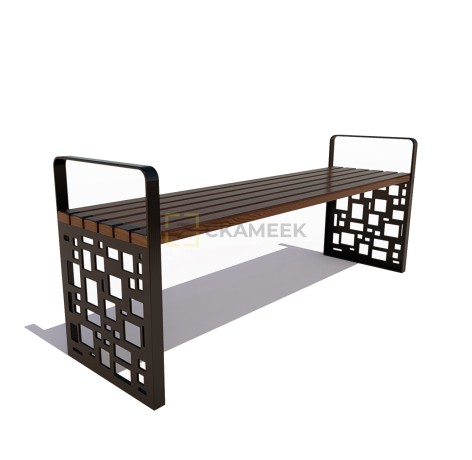 Скамейка «Барселона» без спинки (3,0 м ангарская сосна)