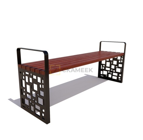 Скамейка «Барселона» без спинки (3,0 м ангарская сосна)