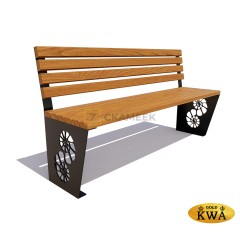 Скамейка «Ракушка» без подлокотников (0,6 лиственница,30х60)