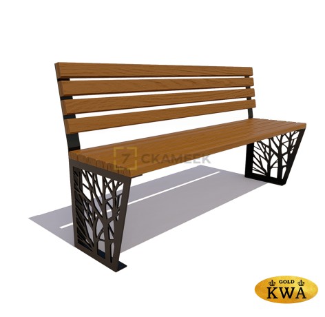 Скамейка «Роща» без подлокотников (1,5 ангарская сосна,30х60)