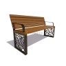 Садово-парковая скамейка «Севастополь» (0,6 ангарская сосна,30х60)