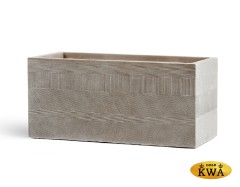 Кашпо TREEZ ERGO Graphics Низкий прямоугольник Капучино дл-80, в-37, ш-37 см