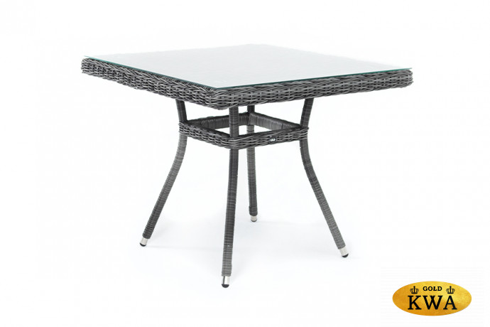 Айриш стол плетеный из искусственного ротанга, цвет темно-серый