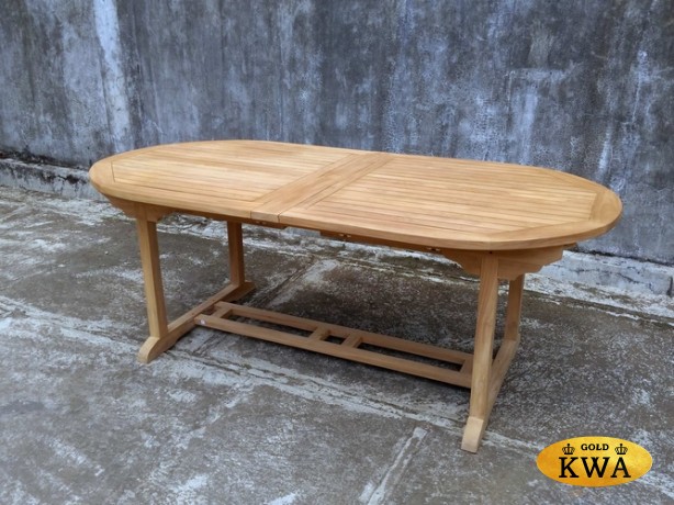 Обеденный раскладной стол из тика Anvaya
