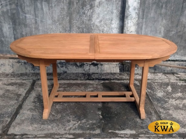 Обеденный раскладной стол из тика Anvaya