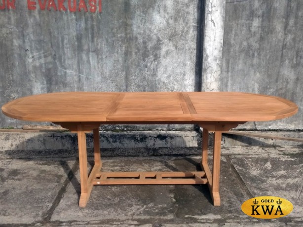 Обеденный раскладной стол из тика Anvaya