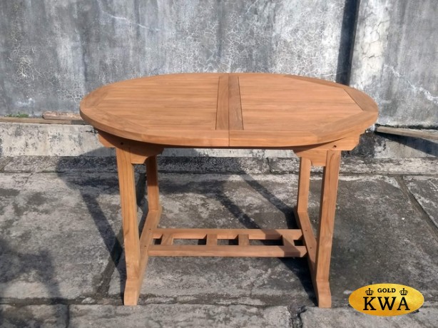 Обеденный раскладной стол из тика Anvaya