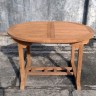 Обеденный раскладной стол из тика Anvaya