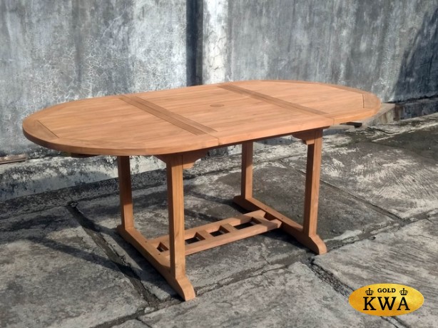 Обеденный раскладной стол из тика Anvaya