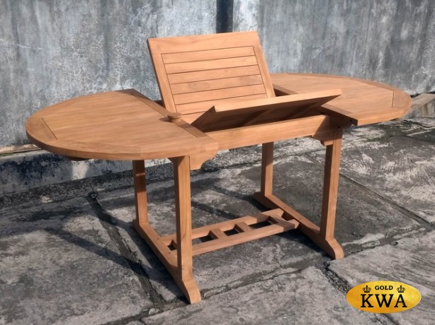 Обеденный раскладной стол из тика Anvaya