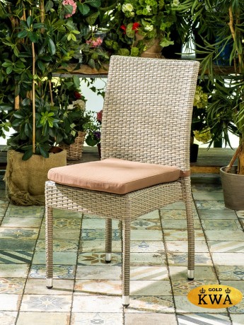 Плетеный стул ROME светло-коричневый без ручек  Joygarden