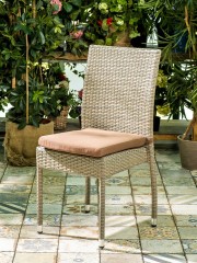 Плетеный стул ROME светло-коричневый без ручек  Joygarden