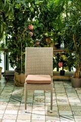 Плетеный стул ROME светло-коричневый без ручек  Joygarden