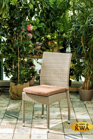 Плетеный стул ROME светло-коричневый без ручек  Joygarden
