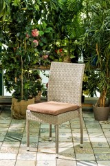 Плетеный стул ROME светло-коричневый без ручек  Joygarden