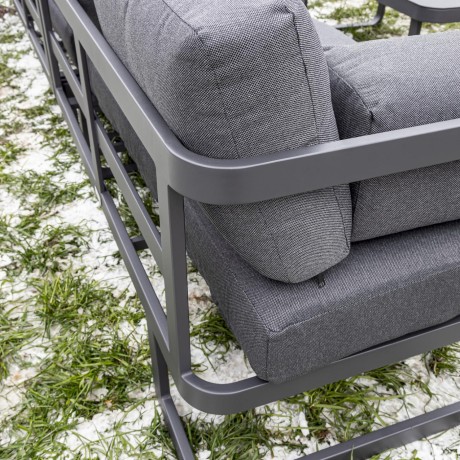 Лаунж-зона GISELLE с угловым диваном из алюминия