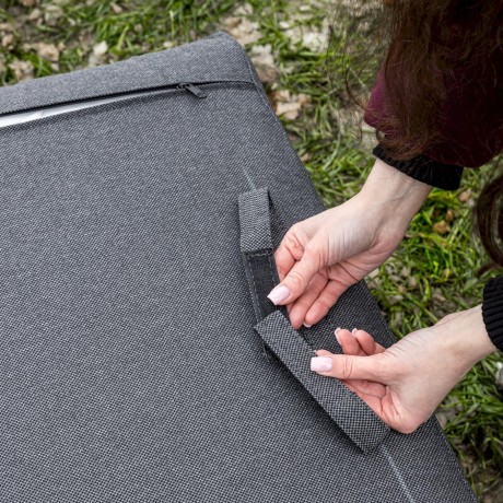 Лаунж-зона GISELLE с угловым диваном из алюминия