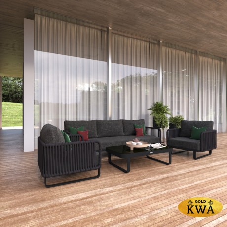 Лаунж зона BELLISA с трехместным диваном - маренго