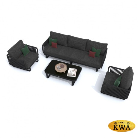 Лаунж зона BELLISA с трехместным диваном - маренго