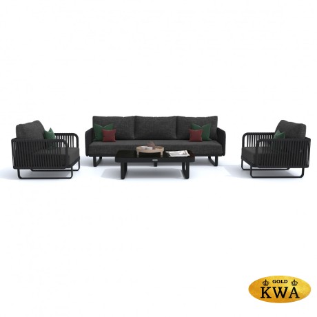 Лаунж зона BELLISA с трехместным диваном - маренго