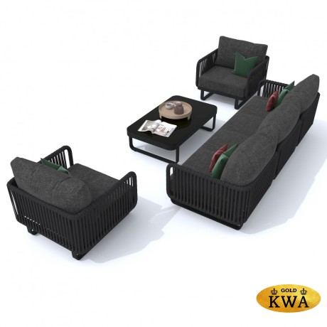 Лаунж зона BELLISA с трехместным диваном - маренго