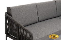 "Канны" модульная угловая лаунж-зона из роупа (веревки), цвет темно-серый