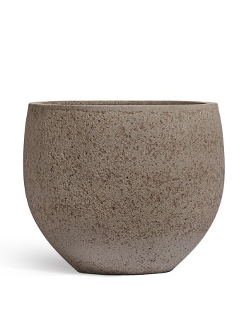 Кашпо TREEZ Ergo Hard Rock Сферическая Чаша Песок cерый беж д-40, в-34 см