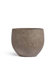 Кашпо TREEZ Ergo Hard Rock Сферическая Чаша Песок cерый беж д-40, в-34 см