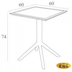 Стол пластиковый складной