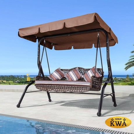 Садовые качели Arabo Lux с диваном из искусственного ротанга