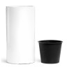 Кашпо TREEZ Effectory Gloss Высокий цилиндр Белый глянцевый лак в-80 см, д-41 см