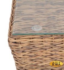 &quot;Капучино&quot; журнальный столик из искусственного ротанга (гиацинт), цвет соломенный