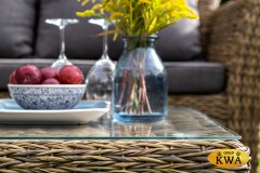 &quot;Капучино&quot; журнальный столик из искусственного ротанга (гиацинт), цвет соломенный