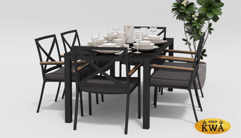 Стол обеденный Calma темно-серый