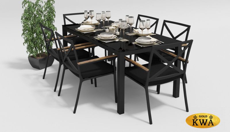 Стол обеденный Calma темно-серый