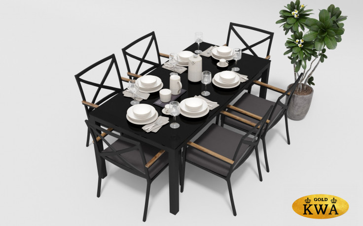 Стол обеденный Calma темно-серый