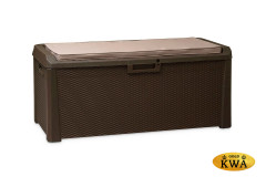 Сундук с мягкой крышкой Toomax Santorini Plus на 560л - ратанг, коричневый