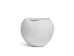Кашпо TREEZ Effectory Organic Сфера Белый камень д-39 см, в-33 см