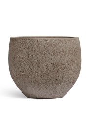 Кашпо TREEZ Ergo Hard Rock Сферическая Чаша Песок cерый беж д-53, в-45 см