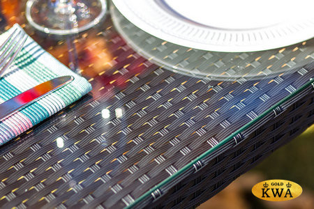 Обеденный комплект MILANO черный на 4 персоны