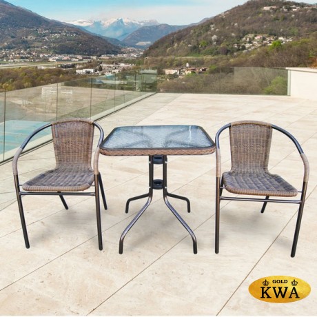 Комплект мебели Асоль-2A TLH-037AR3/060SR-60х60 Cappuccino (2+1)