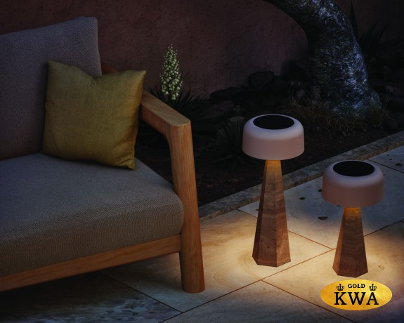 Kiruna (Hexa L) Светильник бежевый, алюминий/натуральный камень