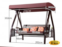 Садовые качели Rio из искусственного ротанга