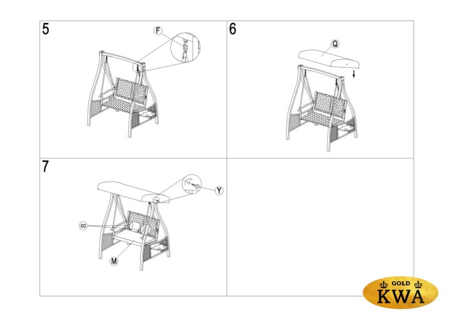 Садовые качели Rio из искусственного ротанга