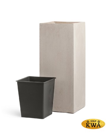 Кашпо TREEZ Effectory Beton Высокий куб Белый песок в-75 см, 31х31 см 1/1