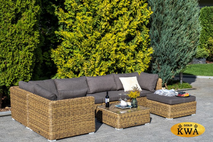 "Лунго" журнальный столик плетеный (гиацинт), цвет соломенный