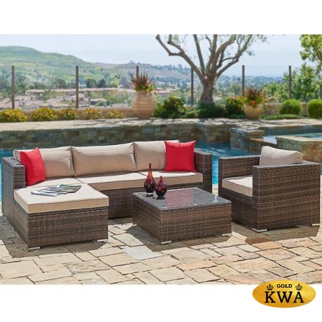 Комплект плетеной мебели  YR821 Light Brown